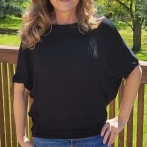 Michael Stars Black Dolman Sleeve Top